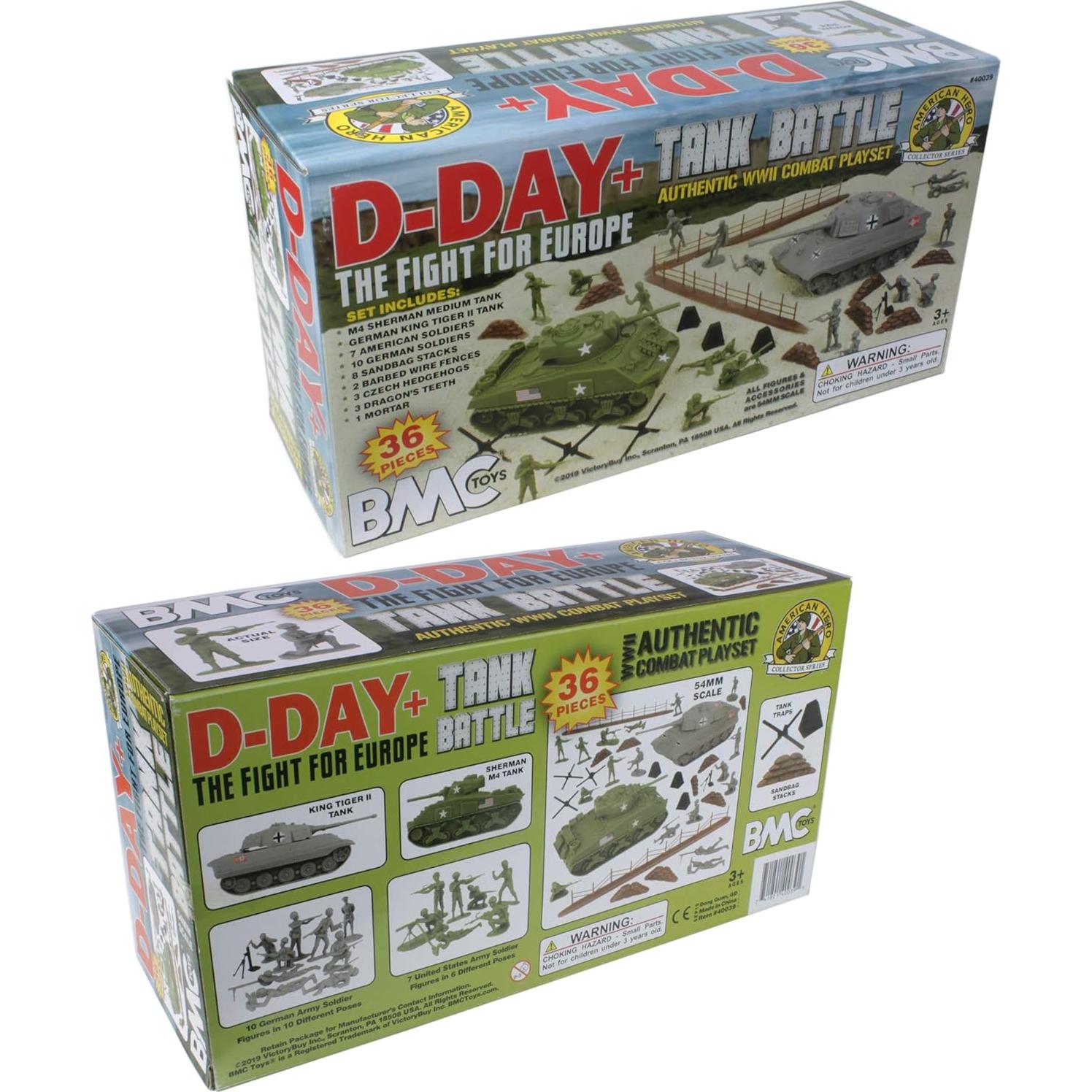 Juego de Batalla de Tanques BMC D-Day+ 36 Soldados y Accesorios