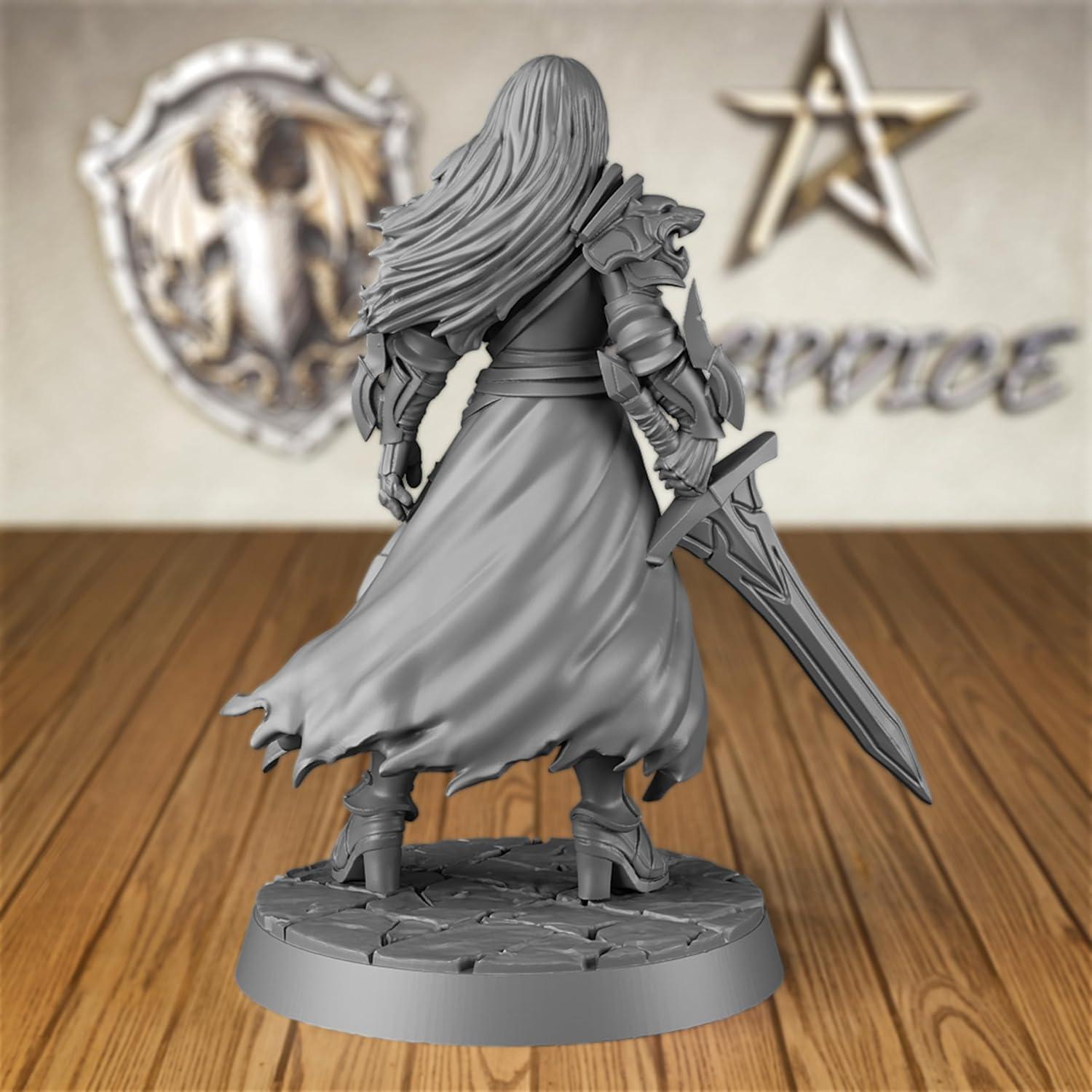 Miniatura Lydia La Leona Paladín AUSPDICE 28mm para D&D
