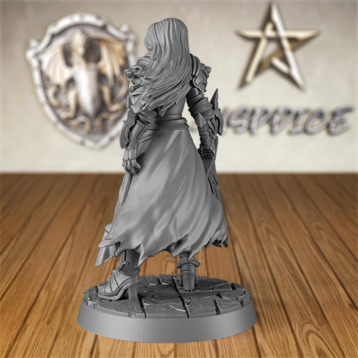Miniatura Lydia La Leona Paladín AUSPDICE 28mm para D&D