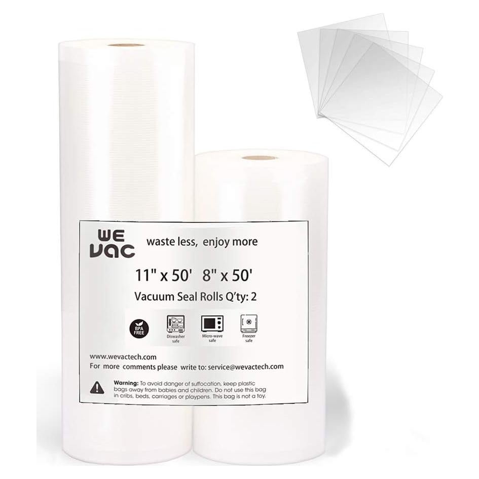 Bolsas de Sellado al Vacío Wevac 20x50 y 27x50 cm 2 Paquetes