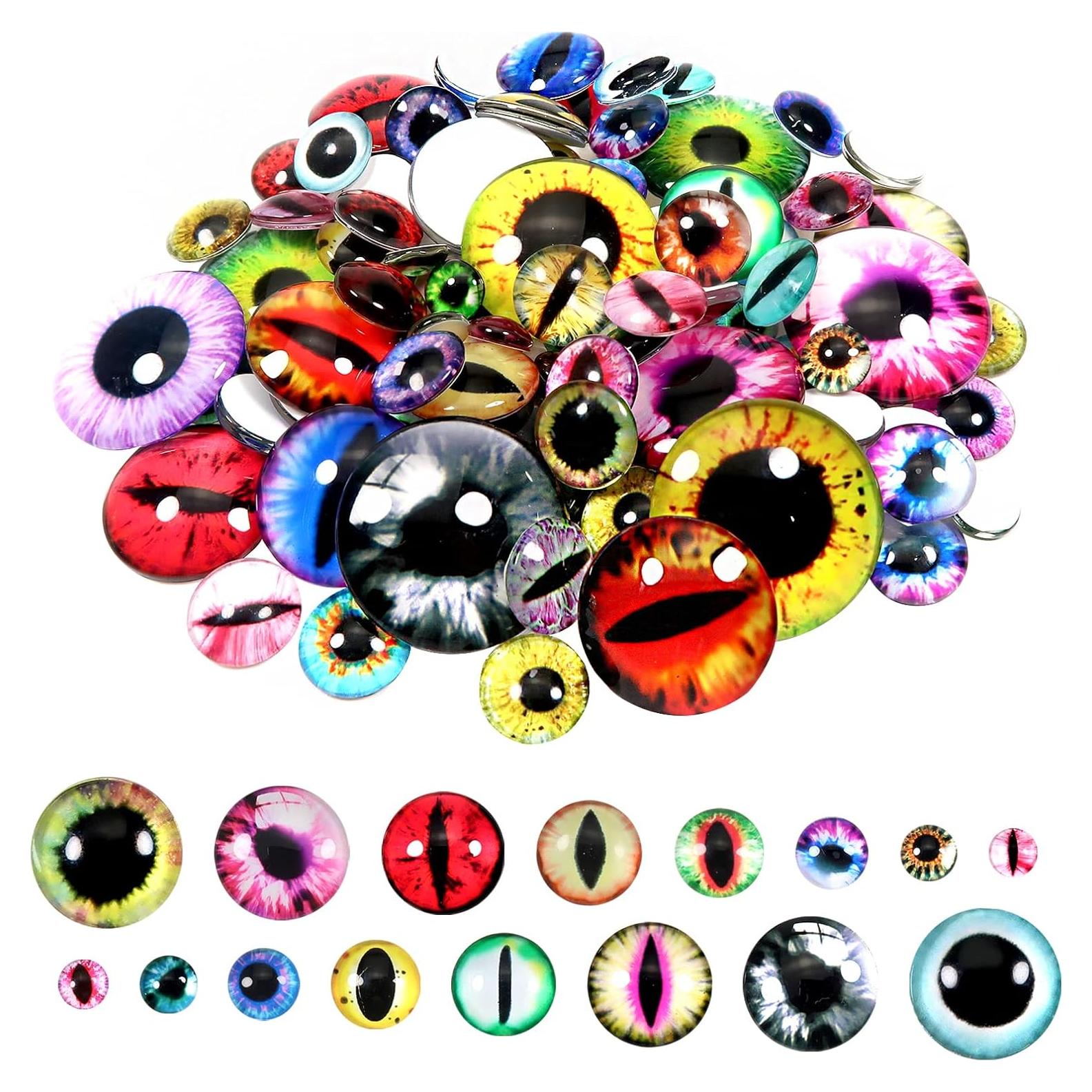 Ojos de Dragón de Vidrio TOAOB 160pcs 6-30mm Manualidades