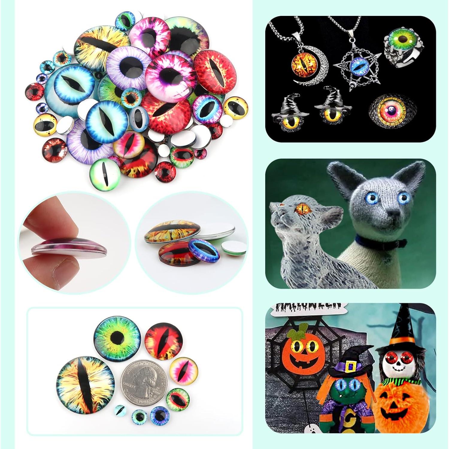 Ojos de Dragón de Vidrio TOAOB 160pcs 6-30mm Manualidades