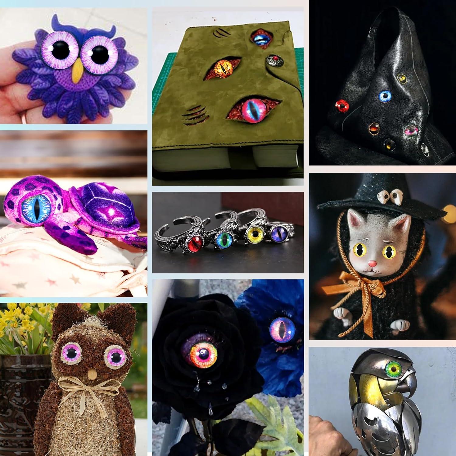 Ojos de Dragón de Vidrio TOAOB 160pcs 6-30mm Manualidades