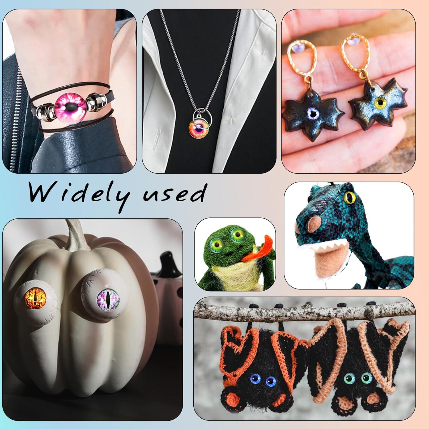 Ojos de Dragón de Vidrio TOAOB 160pcs 6-30mm Manualidades