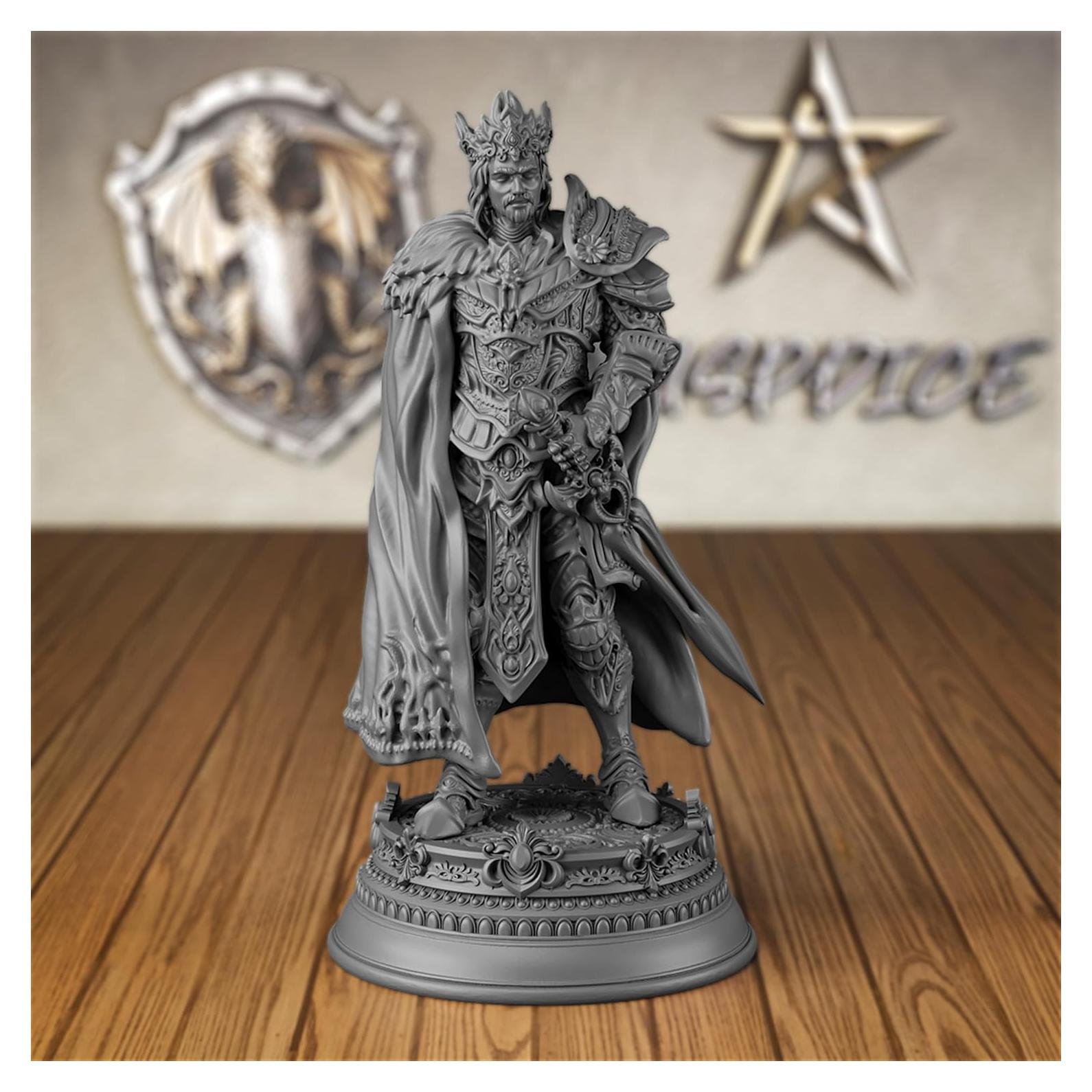 Miniatura Rey Guerrero 32mm AUSPDICE para Wargaming