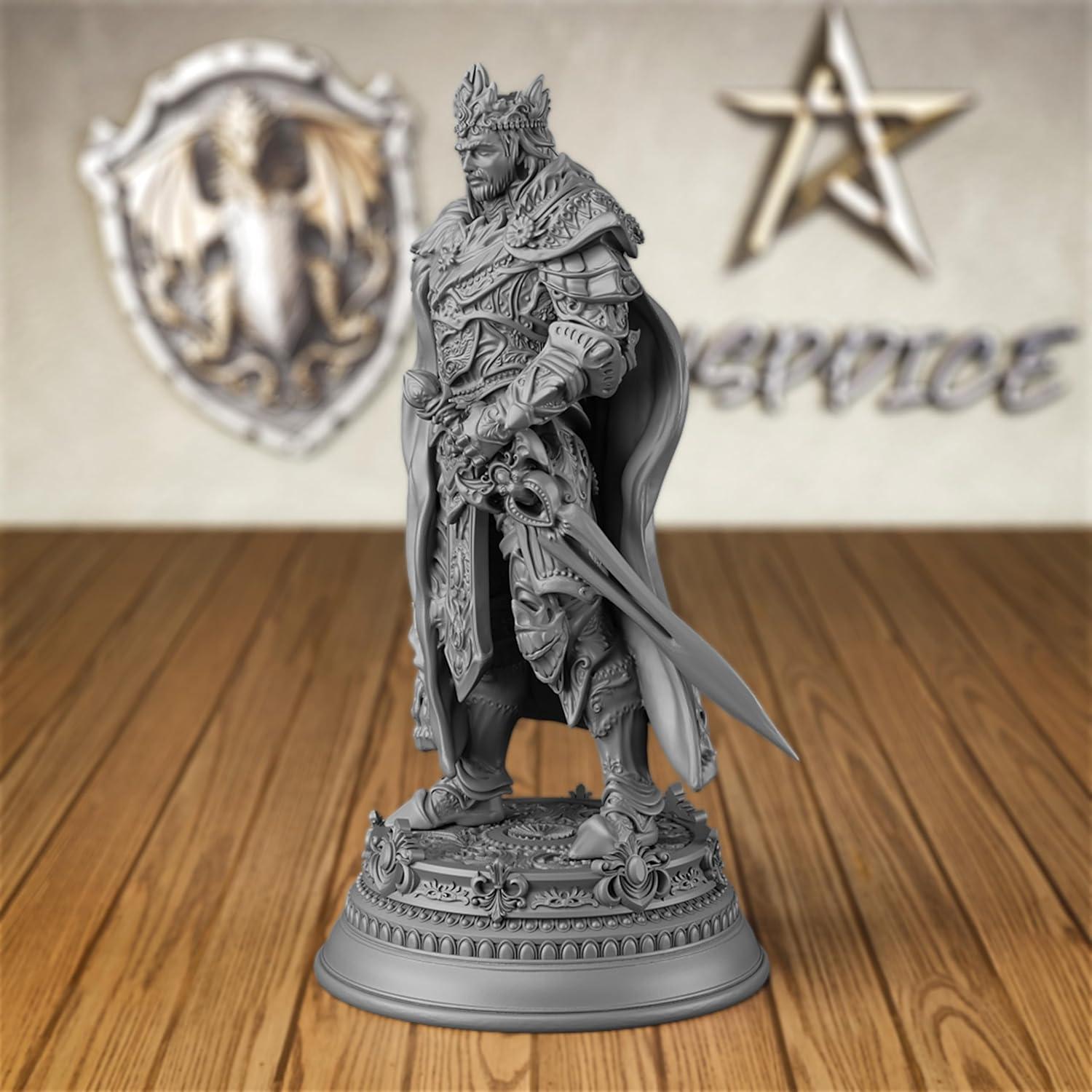 Miniatura Rey Guerrero 32mm AUSPDICE para Wargaming