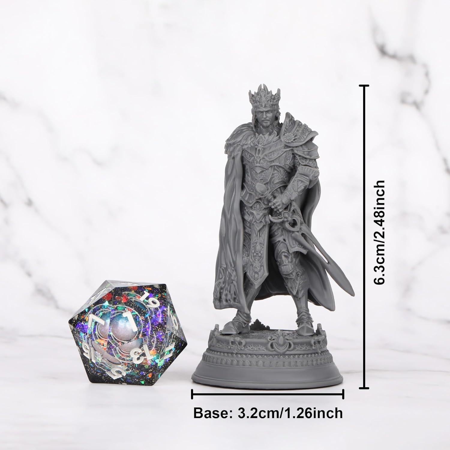 Miniatura Rey Guerrero 32mm AUSPDICE para Wargaming