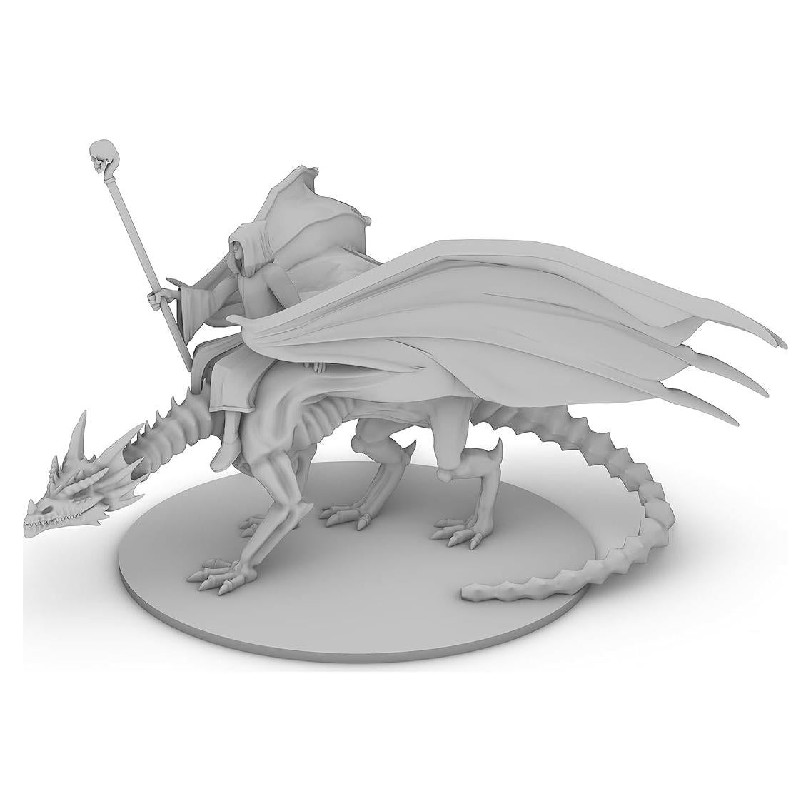 Miniatura Nigromante Montado en Dragón No Muerto DND