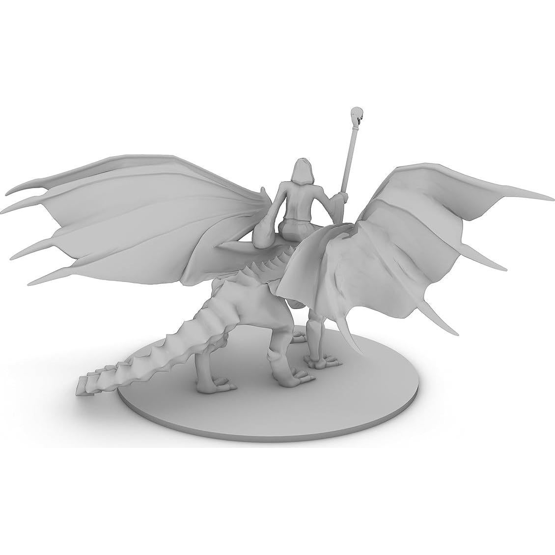 Miniatura Nigromante Montado en Dragón No Muerto DND