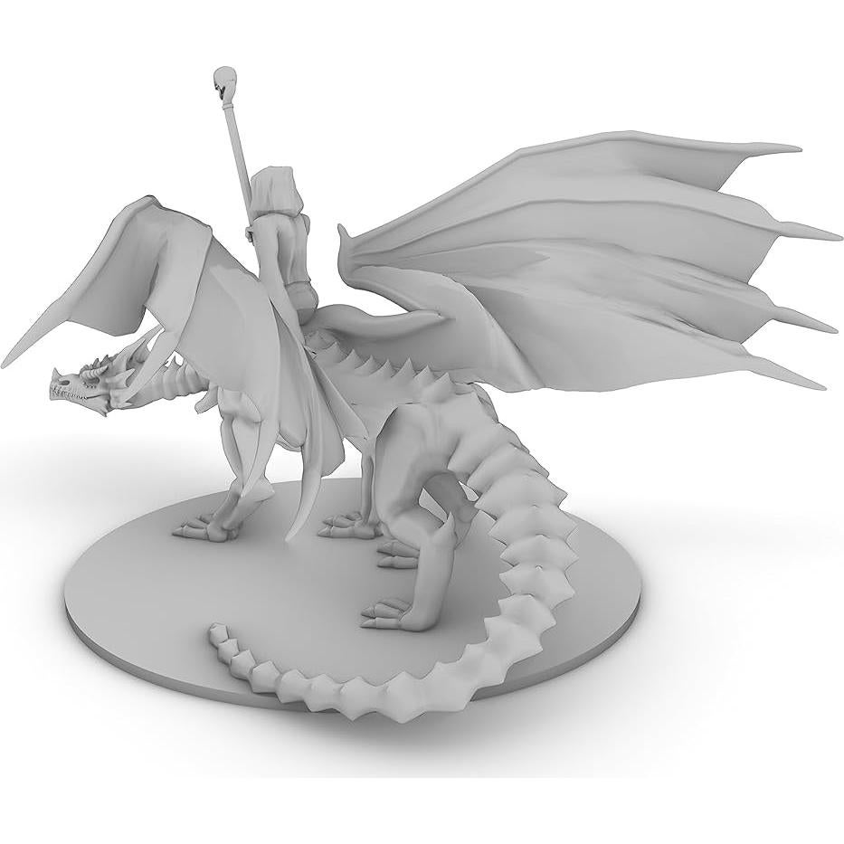 Miniatura Nigromante Montado en Dragón No Muerto DND