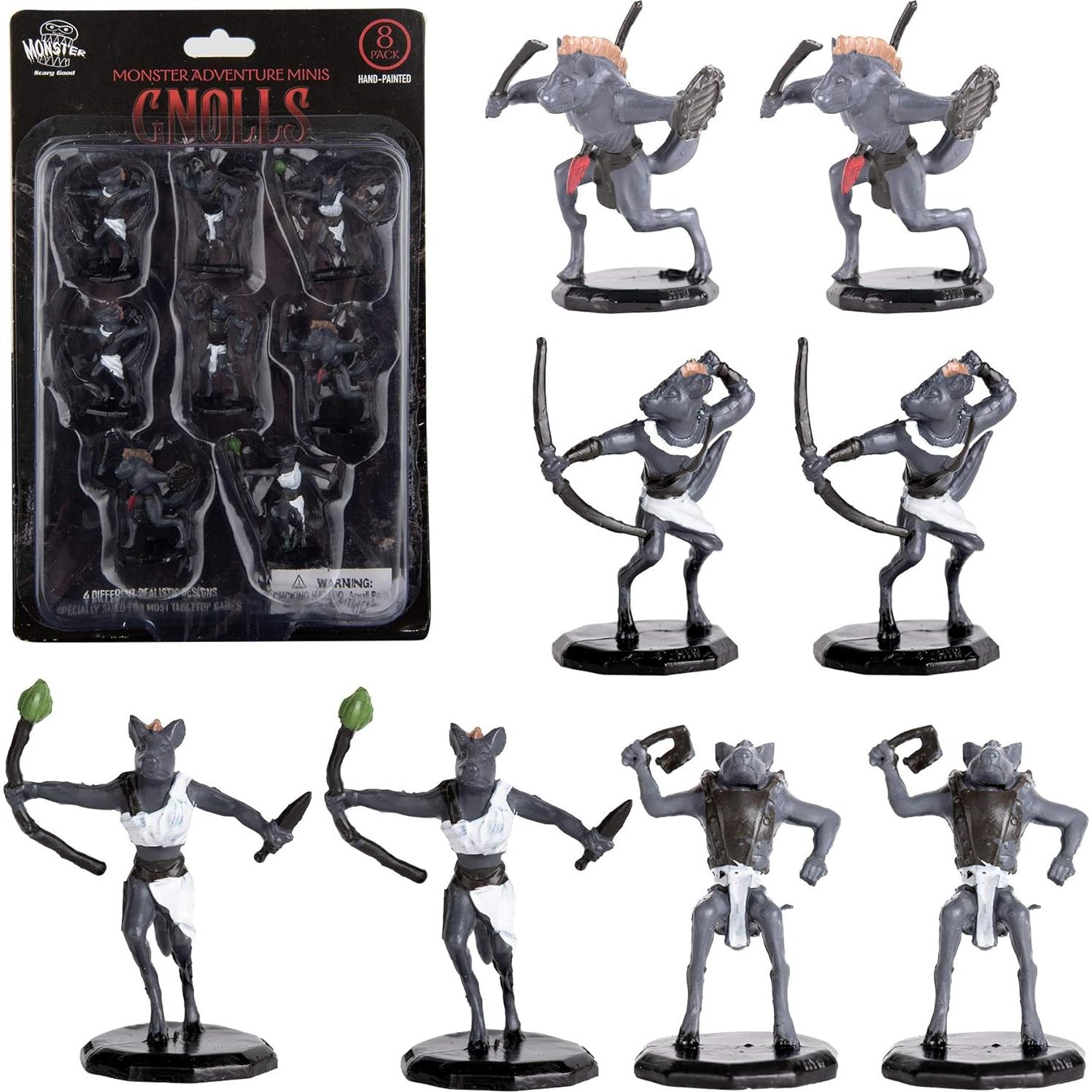 Figuras Miniaturas Gnoll Fantasía Monster Protectors - 8 Piezas 2,54 cm