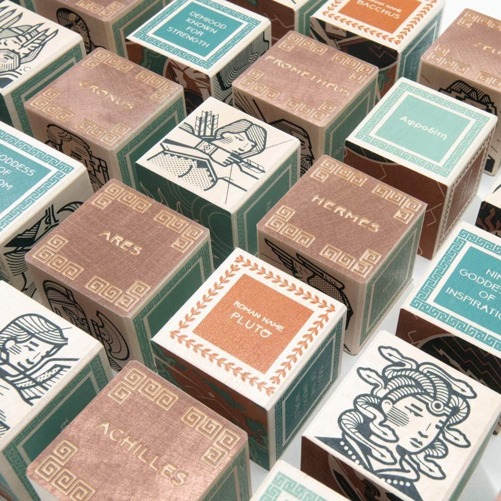 Bloques de Mitología Griega Uncle Goose - 32 Cubos de Madera