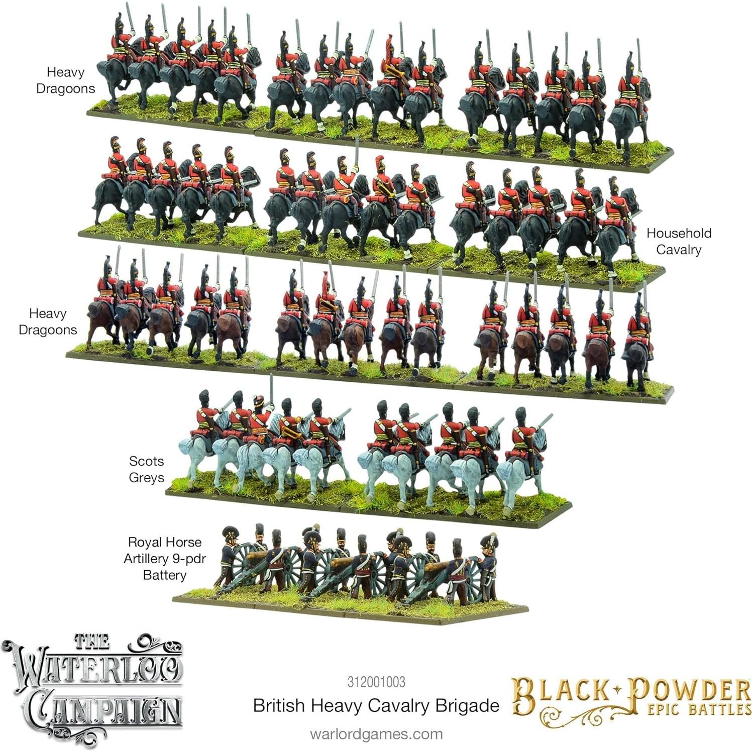 Miniaturas de Caballería Pesada Británica Warlord 28mm