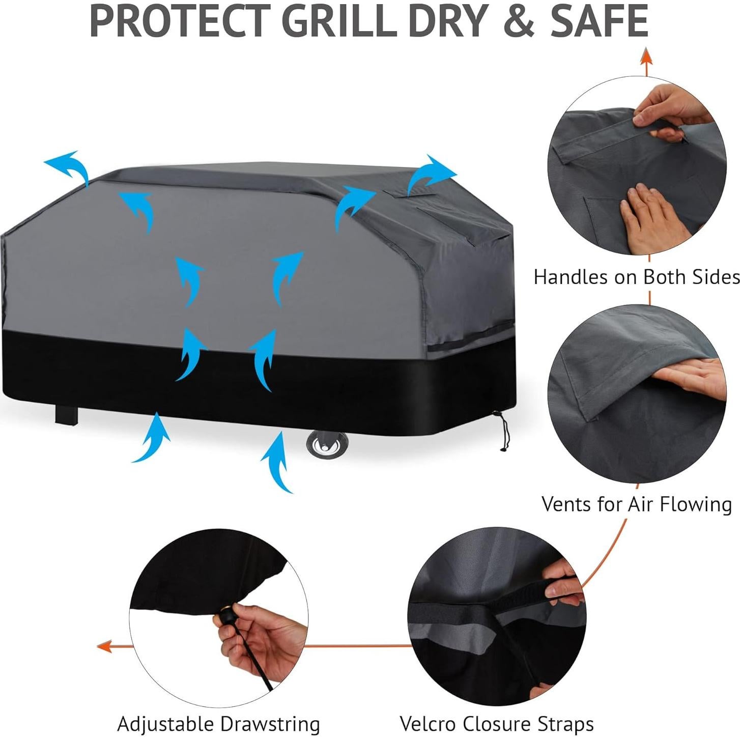 Funda de Parrilla Waykea 76 cm Resistente al Agua y UV