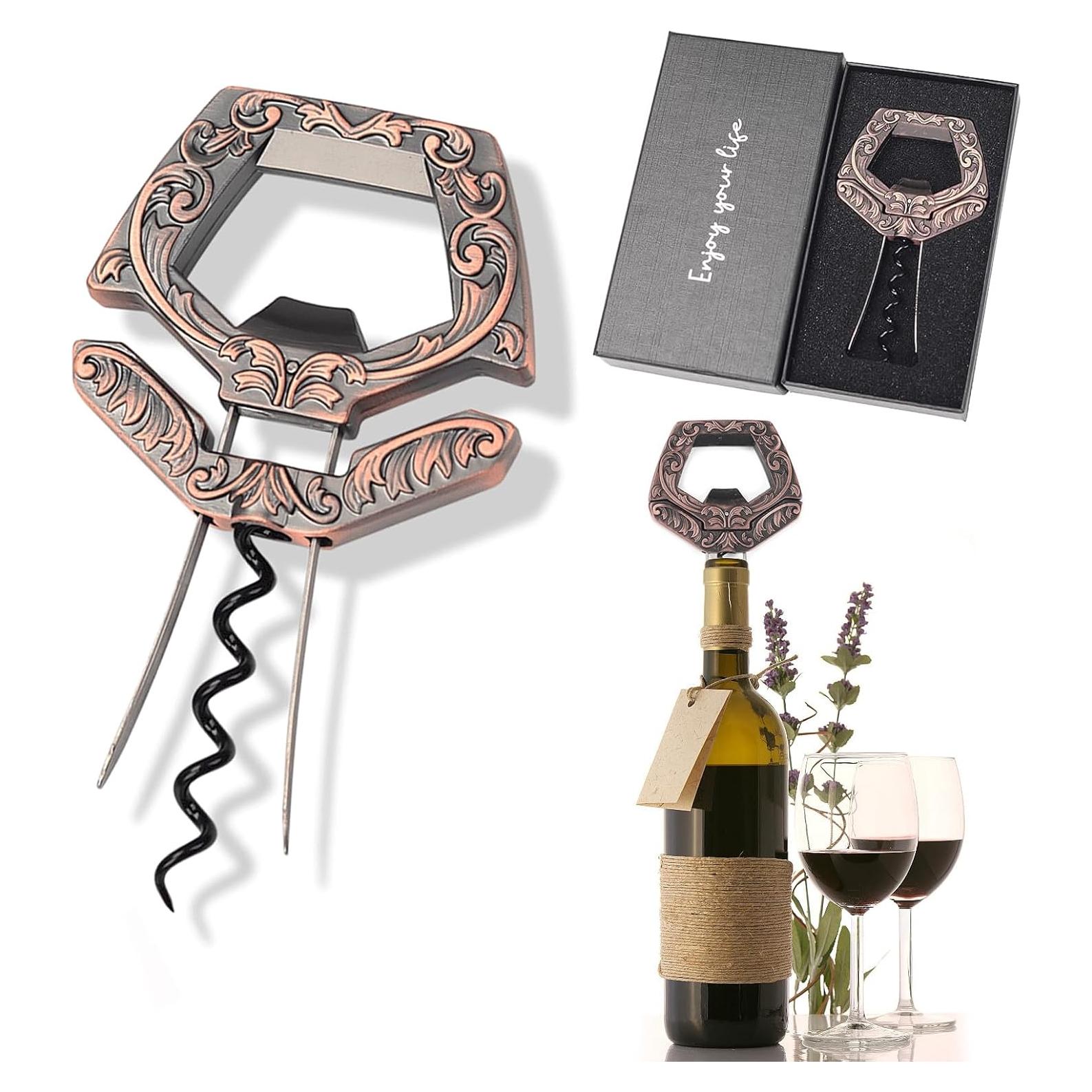 Abrebotellas de Vino KERHAND 3 en 1 Cobre Multifuncional