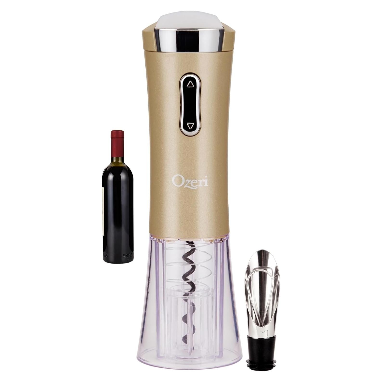 Ozeri Nouveaux II Abrebotellas Eléctrico Oro con Cortador