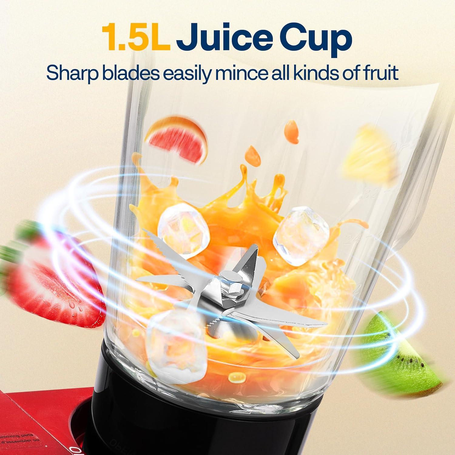 VIVOHOME Mezclador de Pie 9 en 1 7.5L Rojo Multifuncional