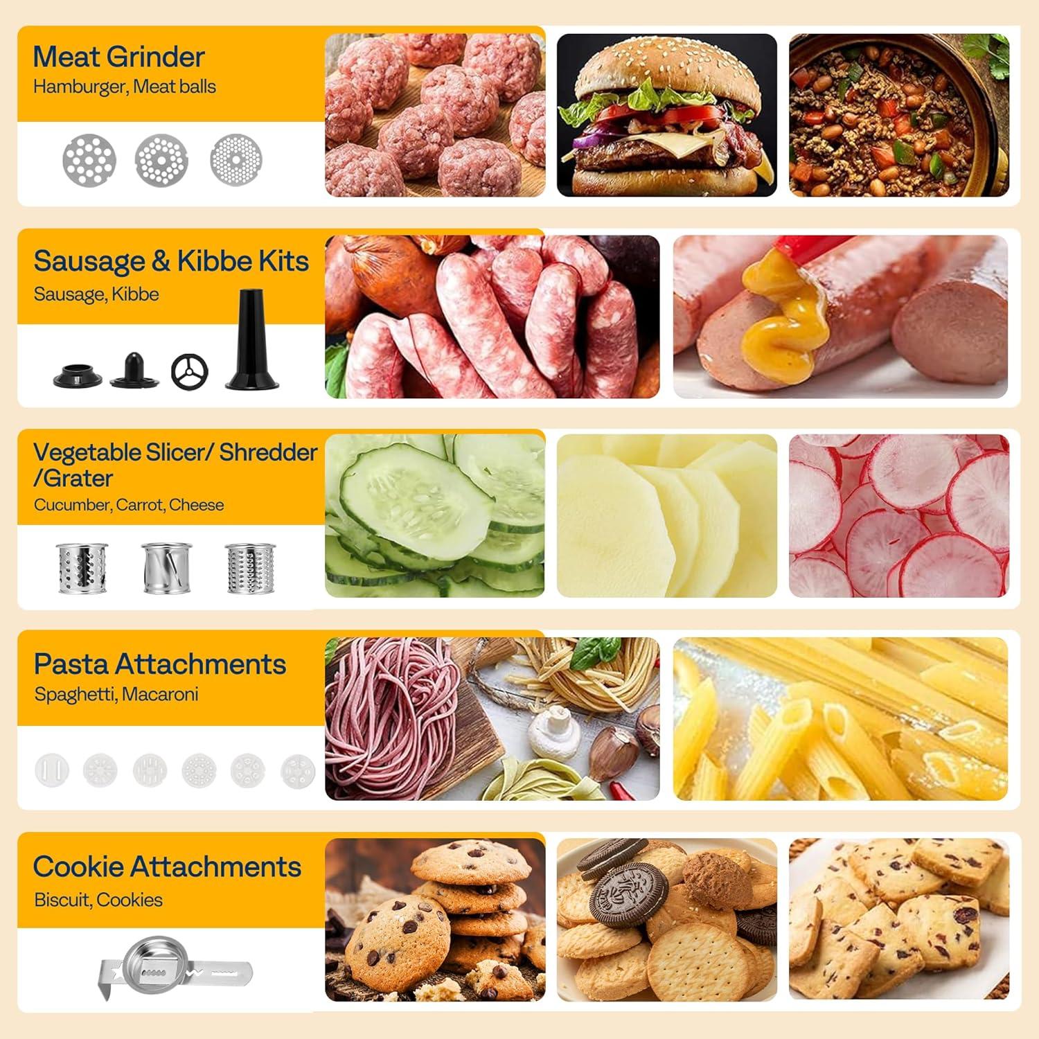 VIVOHOME Mezclador de Pie 9 en 1 7.5L Rojo Multifuncional