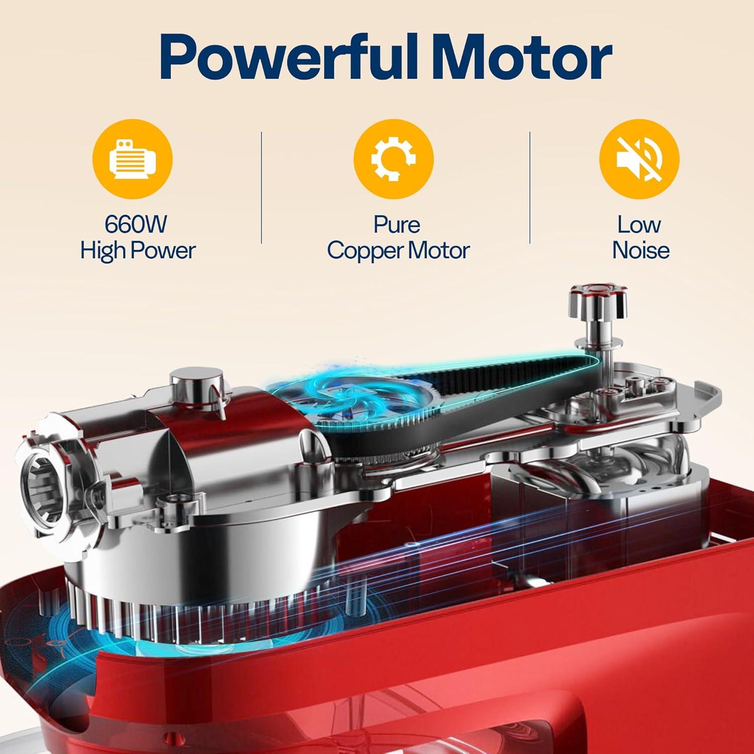 VIVOHOME Mezclador de Pie 9 en 1 7.5L Rojo Multifuncional