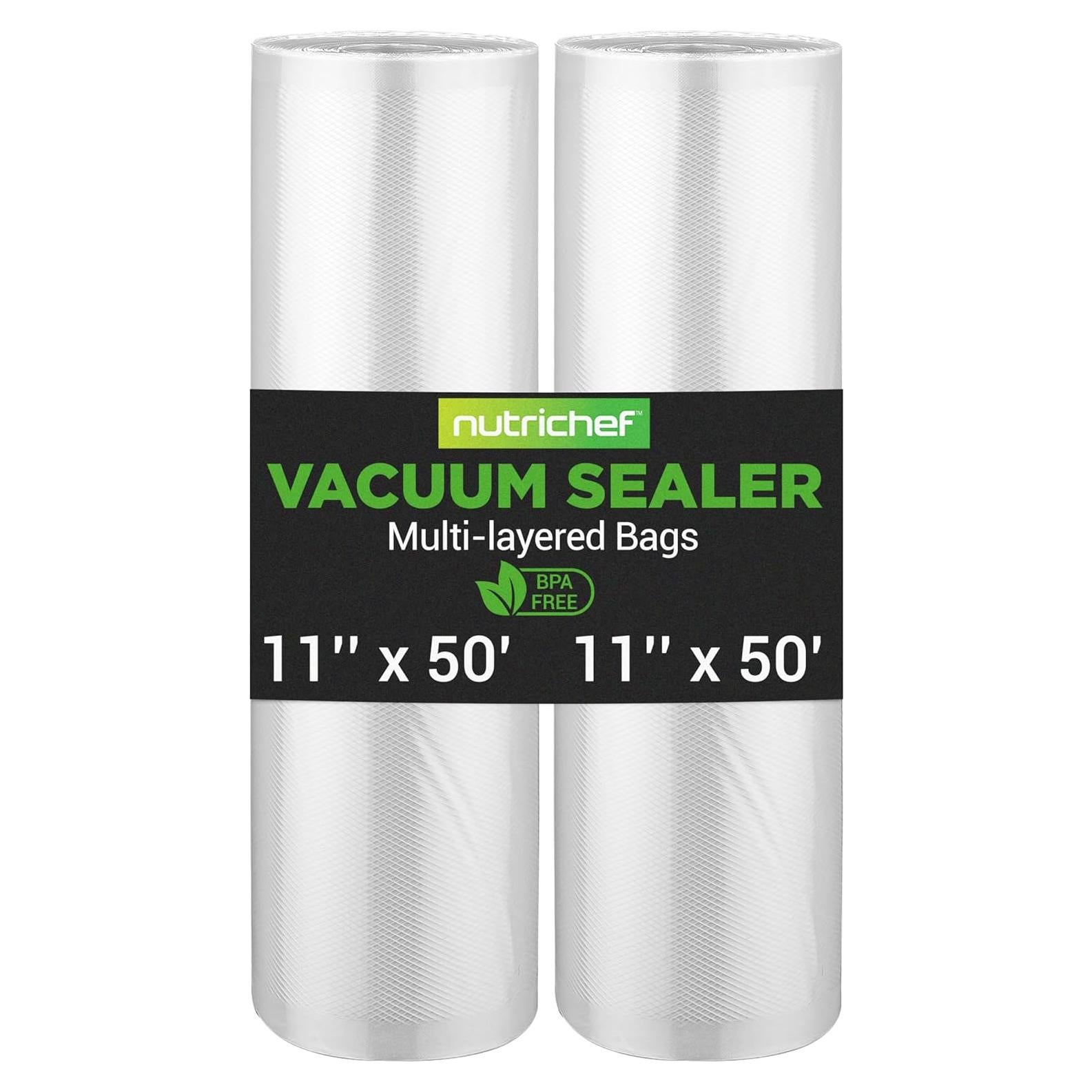 Rollos de Sellado al Vacío NutriChef 27,94x15,24m 2 Paquetes