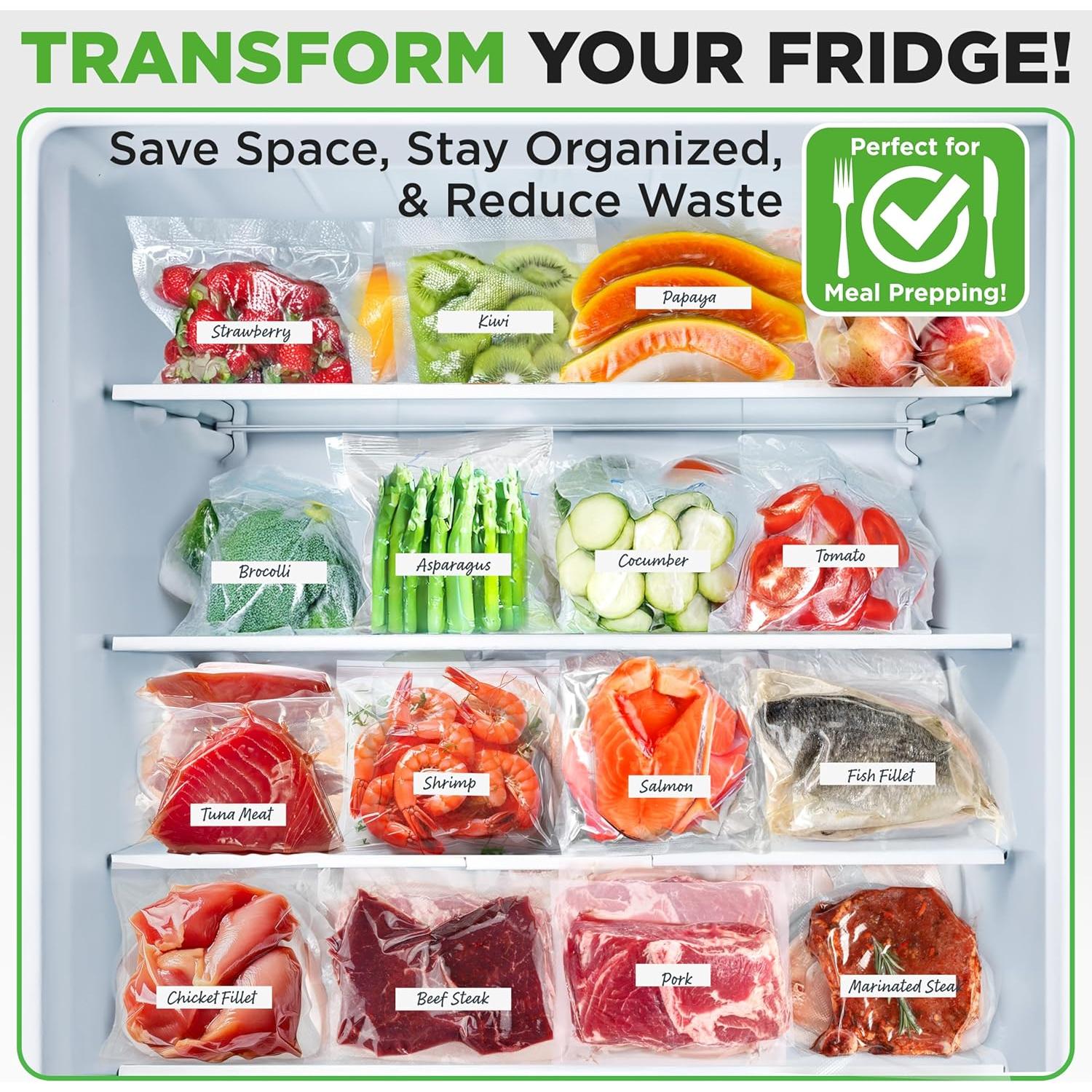 Rollos de Sellado al Vacío NutriChef 27,94x15,24m 2 Paquetes