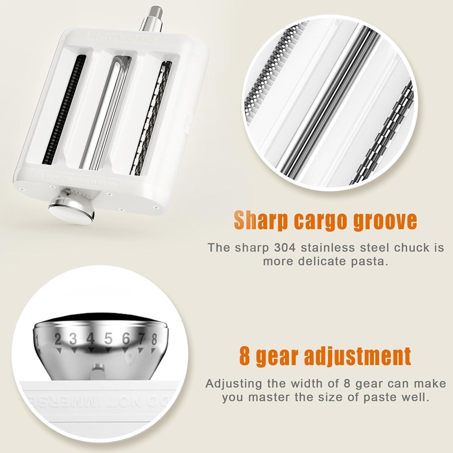 Accesorio 3 en 1 para Pasta KitchenAid CUNTENFAST - Acero Inoxidable