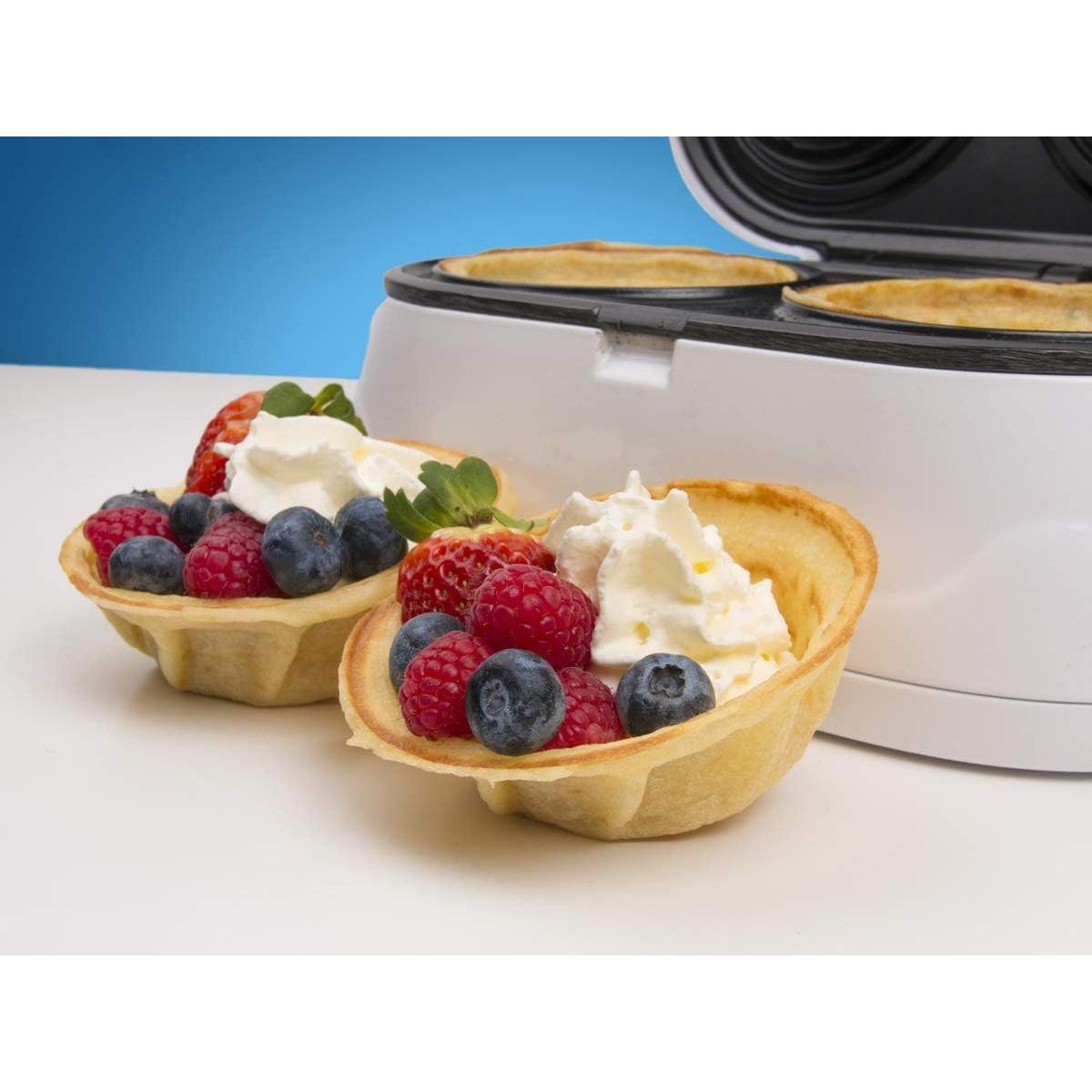Hacedor de Tazones de Waffle Doble StarBlue - 1200W - Blanco