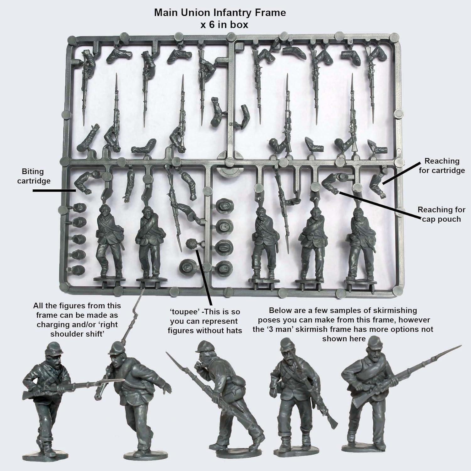 Miniaturas Infantería Unión Guerra Civil Americana 28mm Perry
