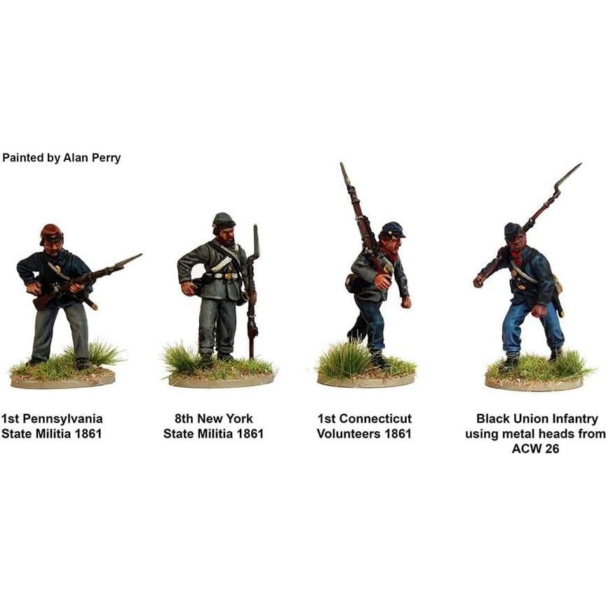 Miniaturas Infantería Unión Guerra Civil Americana 28mm Perry