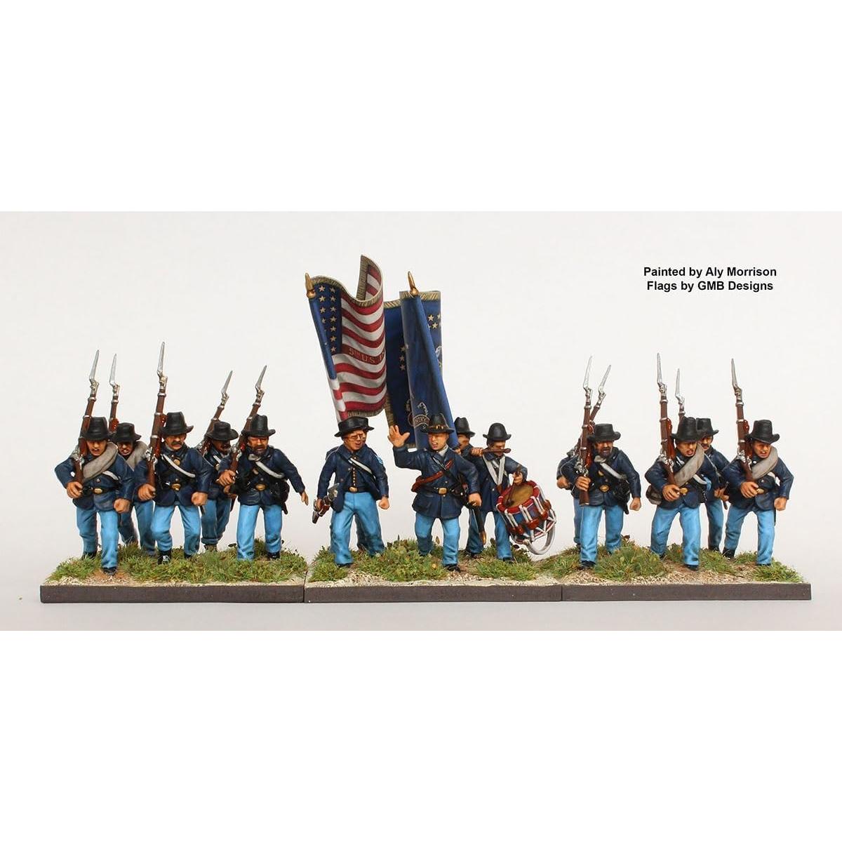 Miniaturas Infantería Unión Guerra Civil Americana 28mm Perry