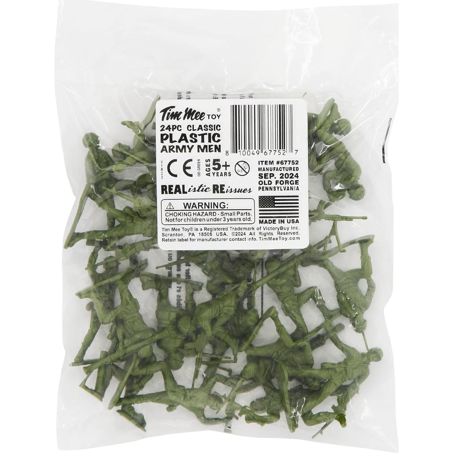 Soldados de Plástico TimMee OD Verde 24pc 5,08cm