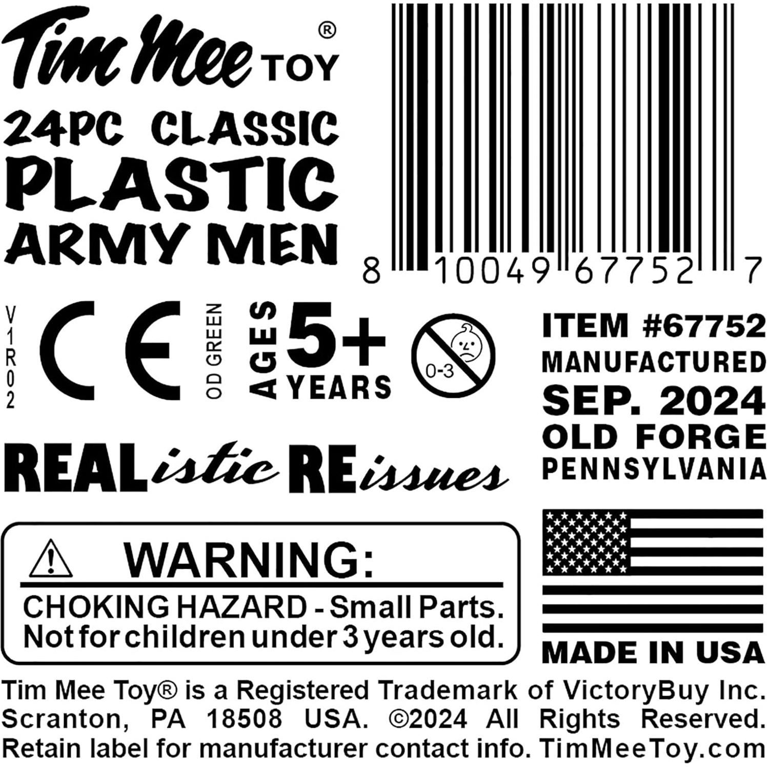 Soldados de Plástico TimMee OD Verde 24pc 5,08cm