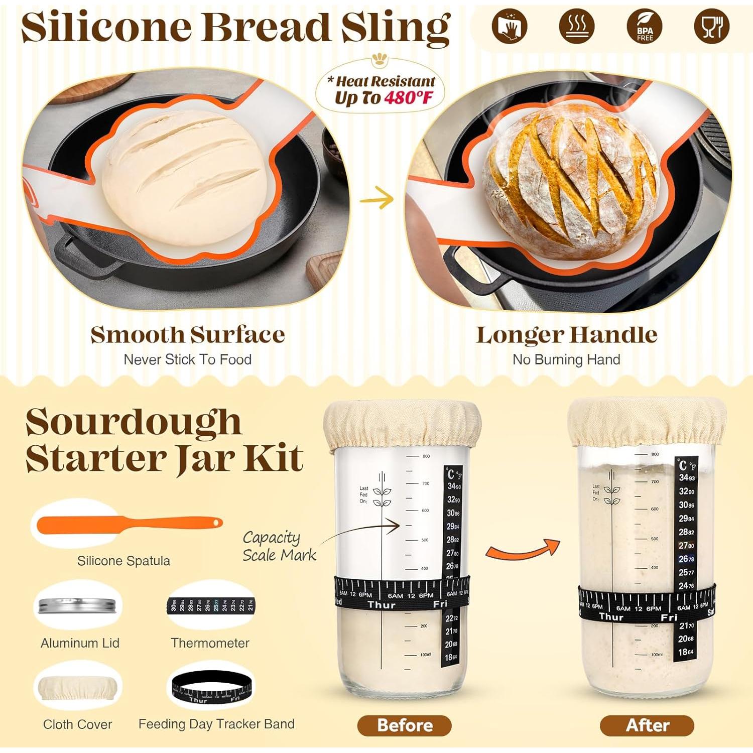 Kit de Inicio para Hornear Pan de Masa Madre VEDALIO