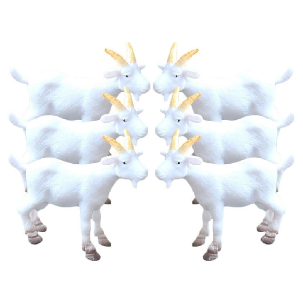 Figuritas de Cabra Mini NUOBESTY 6pcs Animales Realistas