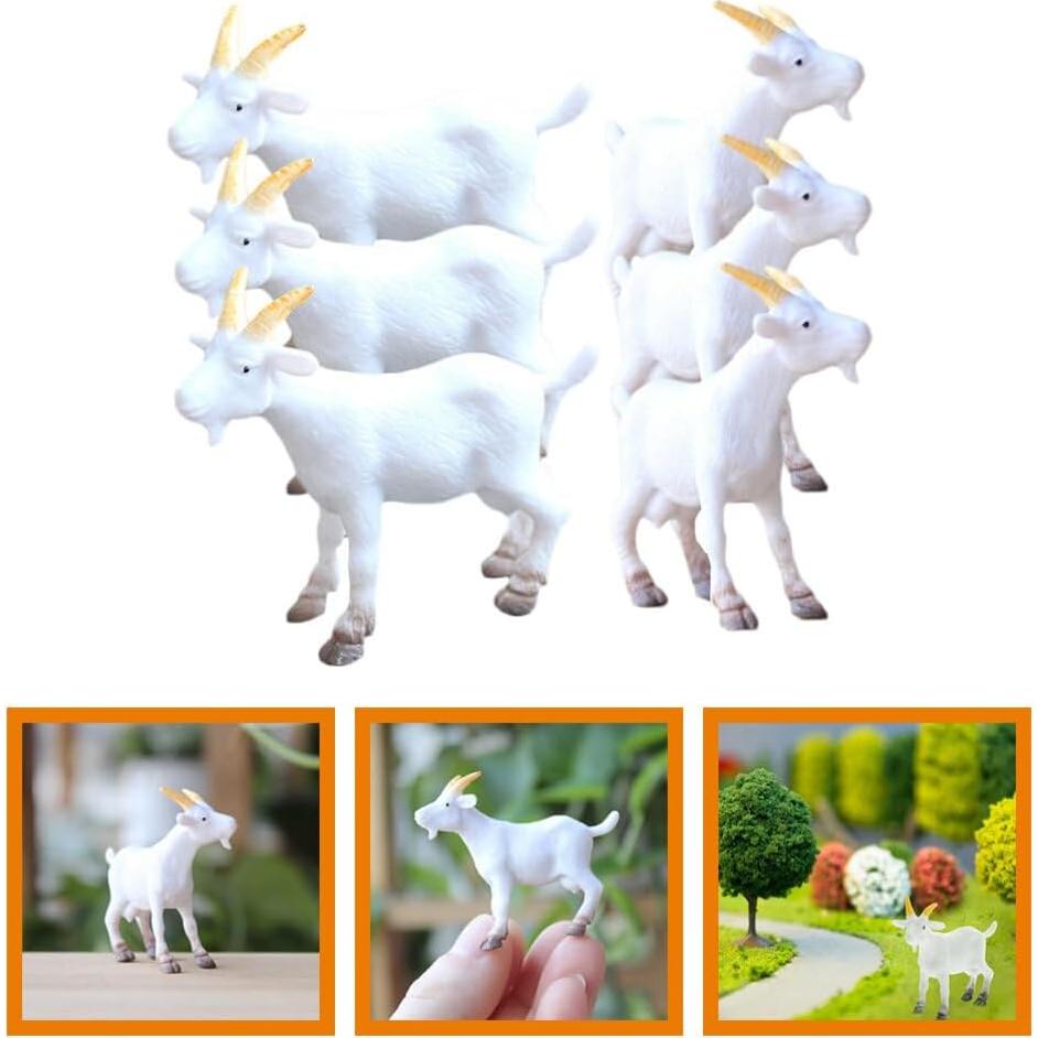 Figuritas de Cabra Mini NUOBESTY 6pcs Animales Realistas