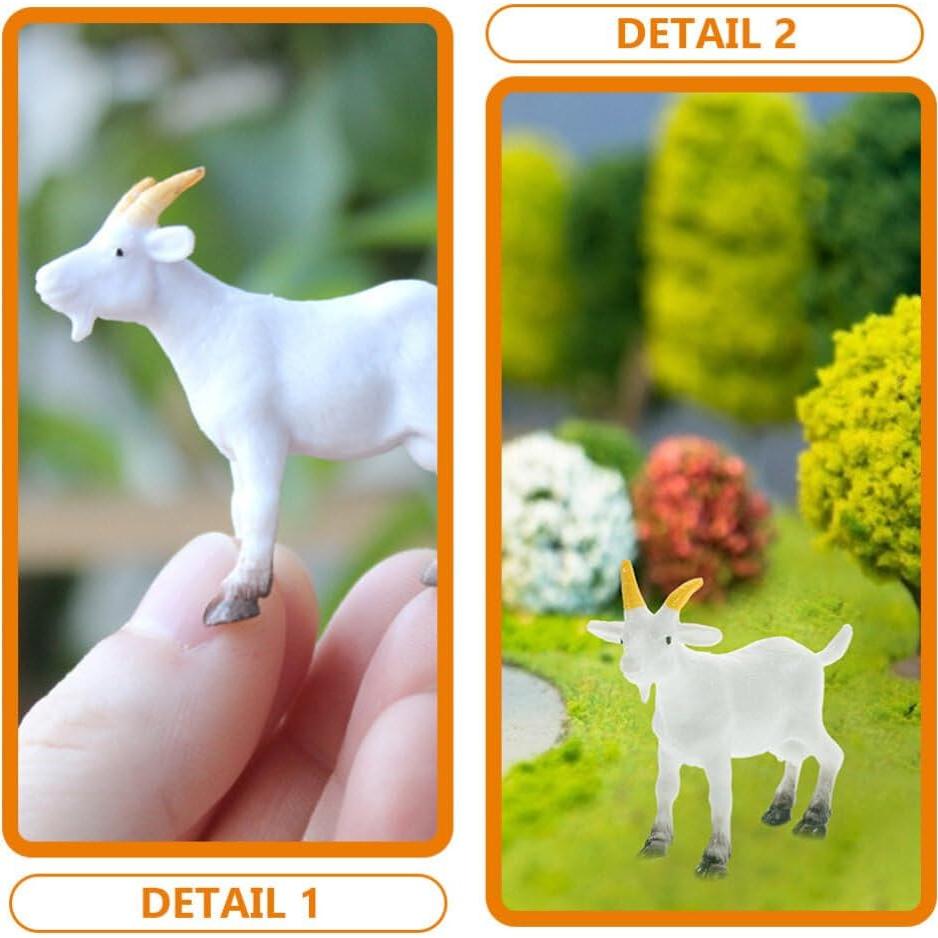 Figuritas de Cabra Mini NUOBESTY 6pcs Animales Realistas