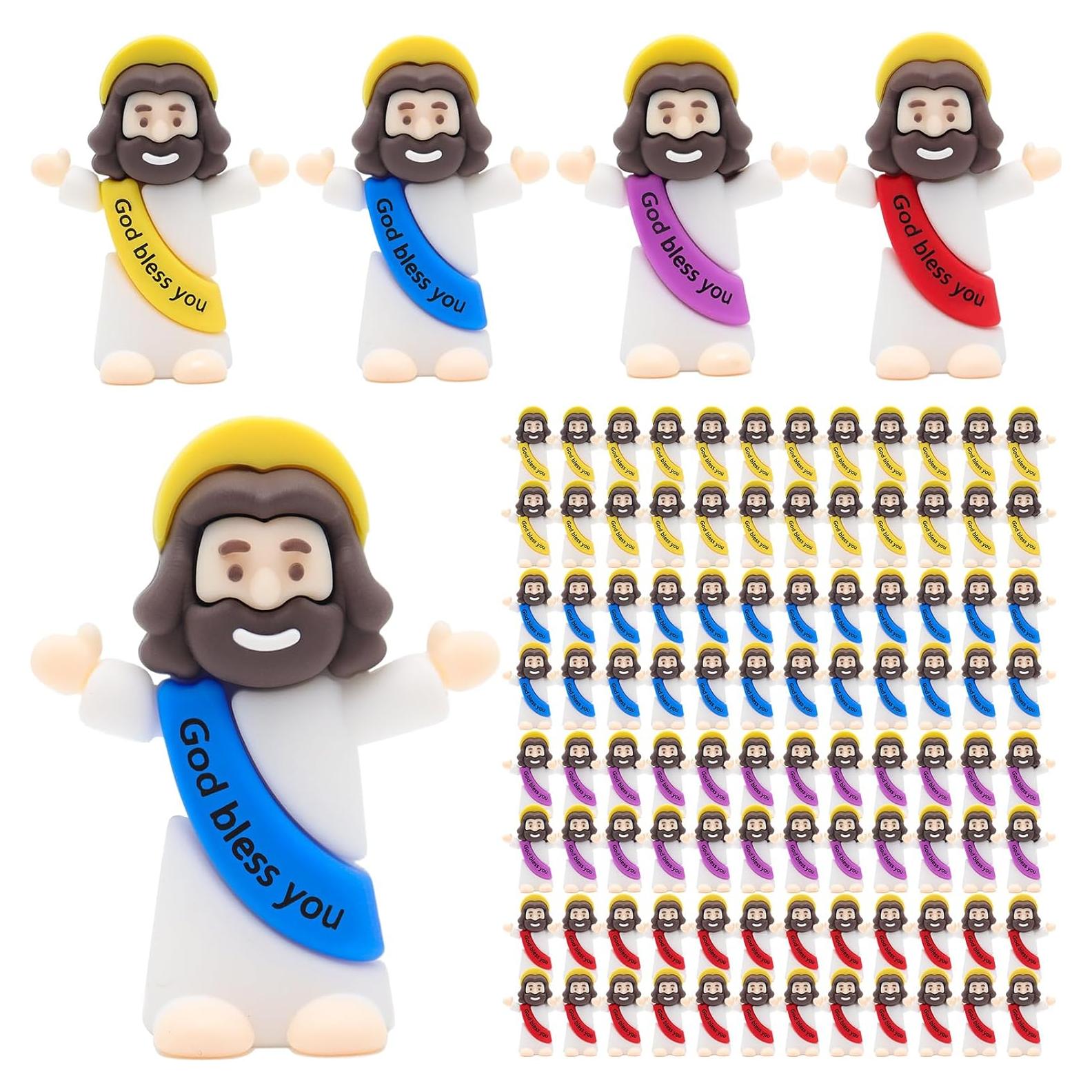 Mini Figuras de Jesús 100pcs Yelakey Multicolor PVC