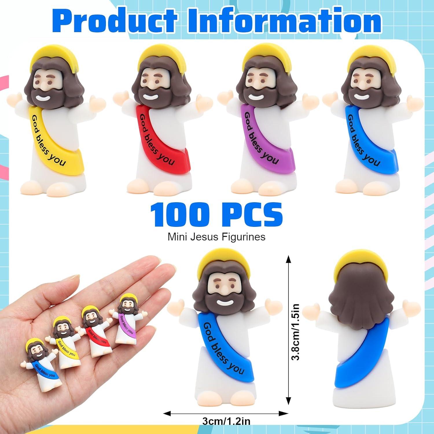 Mini Figuras de Jesús 100pcs Yelakey Multicolor PVC
