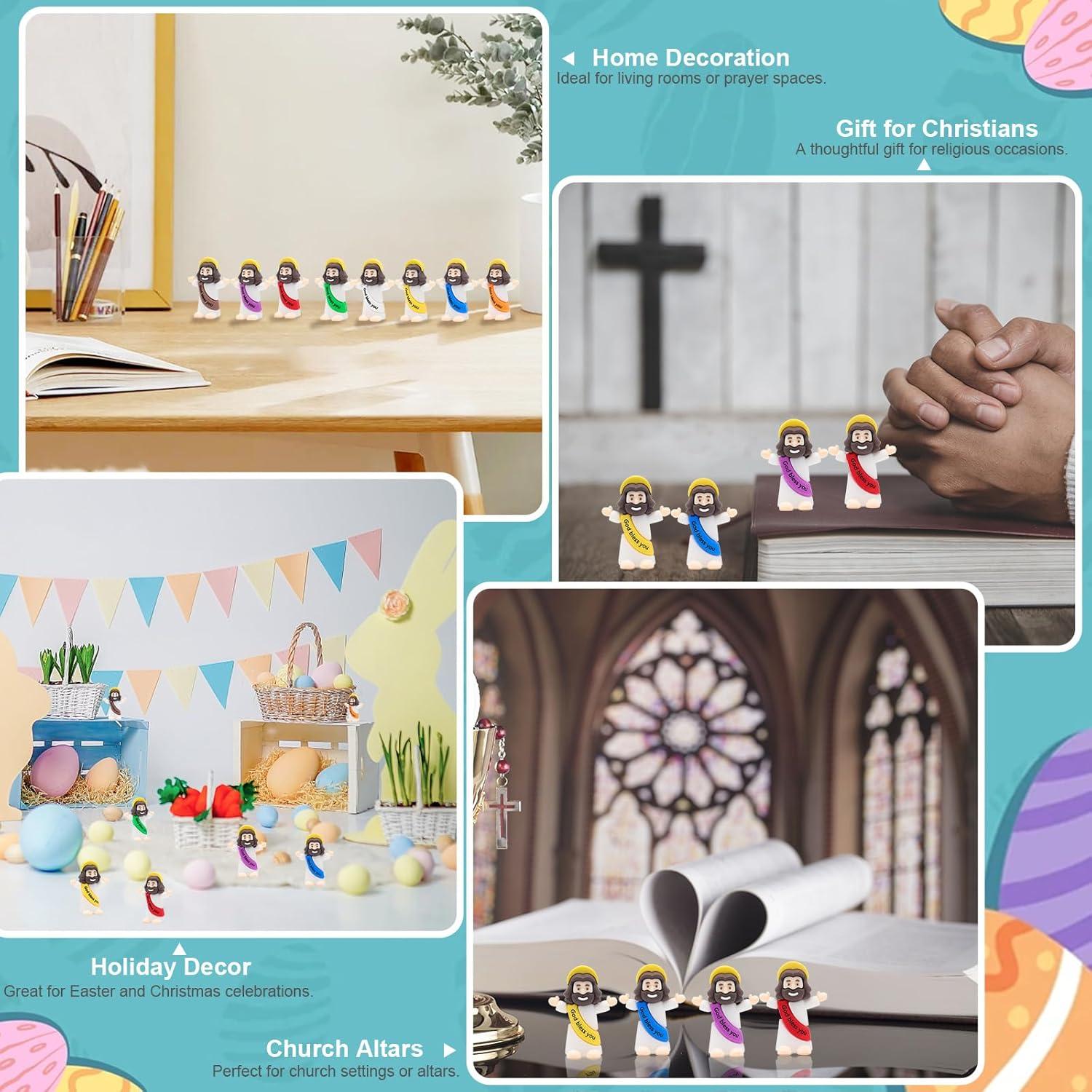 Mini Figuras de Jesús 100pcs Yelakey Multicolor PVC