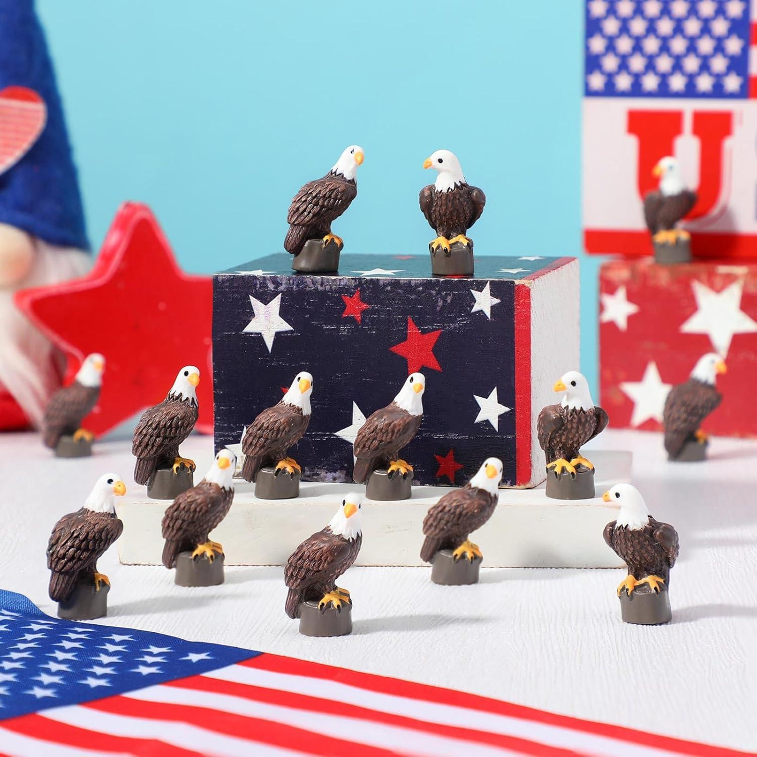 50 Mini Águilas Calvas de Resina Soulchen Decoración Patriótica
