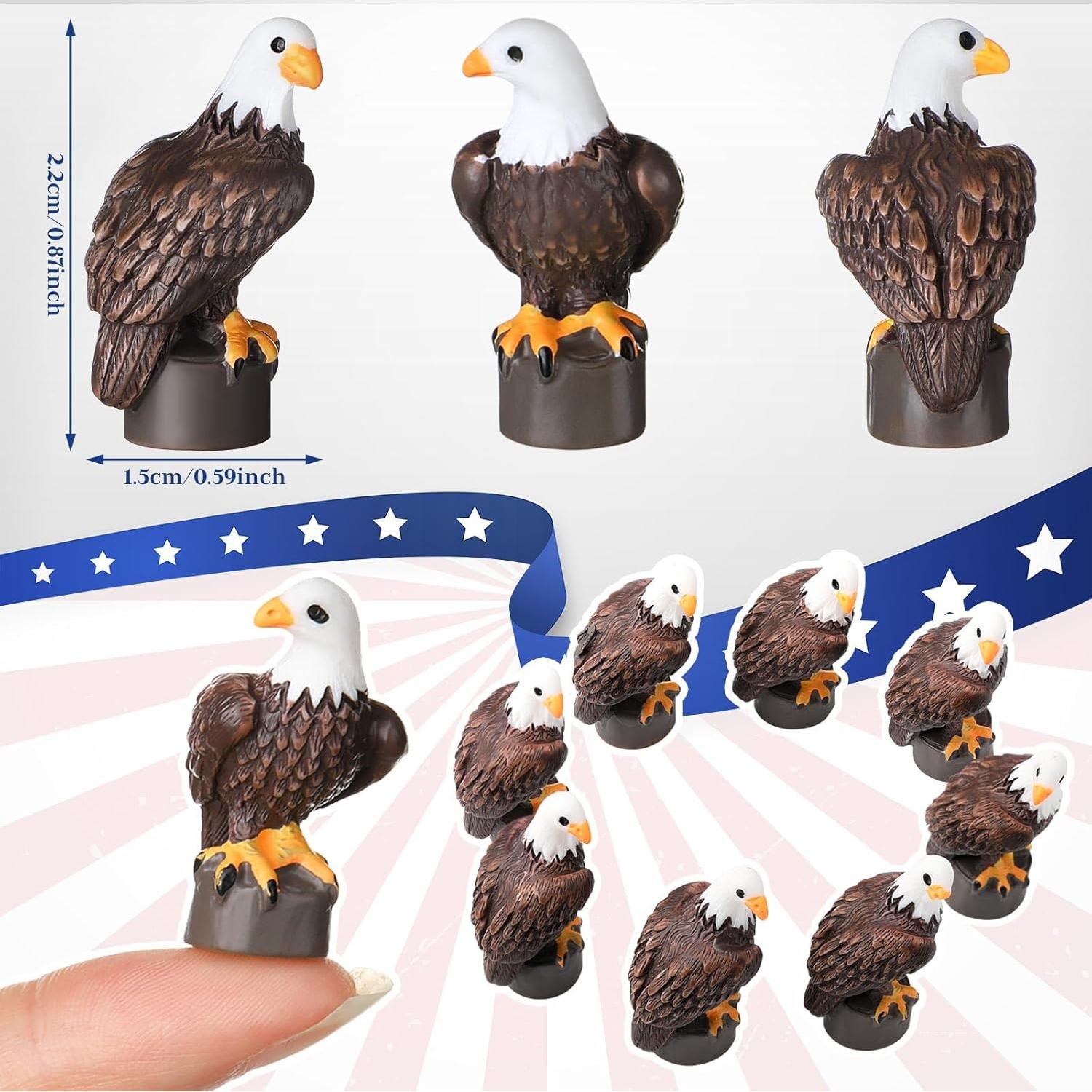 50 Mini Águilas Calvas de Resina Soulchen Decoración Patriótica