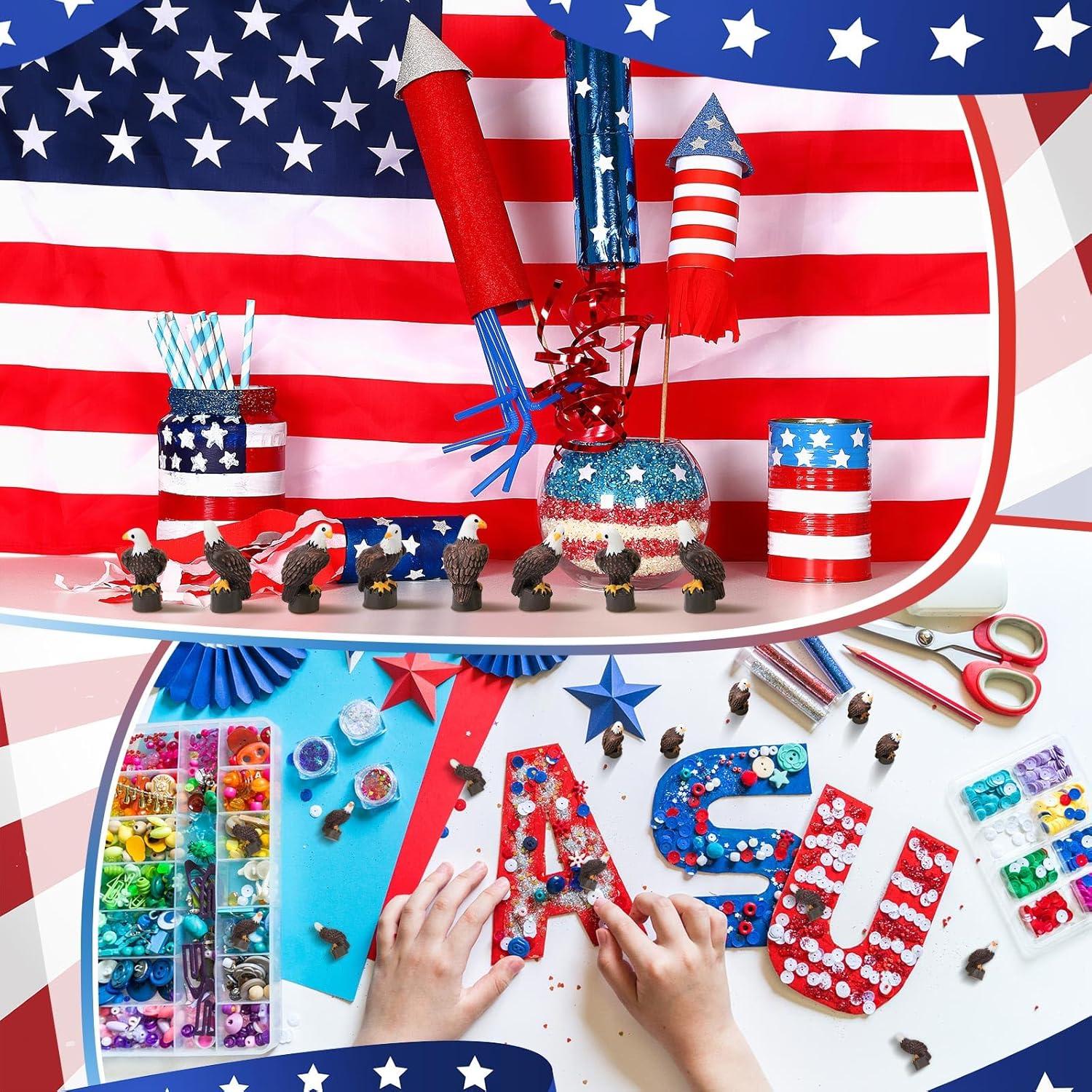 50 Mini Águilas Calvas de Resina Soulchen Decoración Patriótica