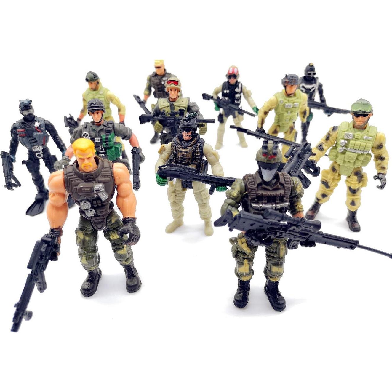Conjunto 12 Figuras de Acción Soldados Qiandier 10,16 cm