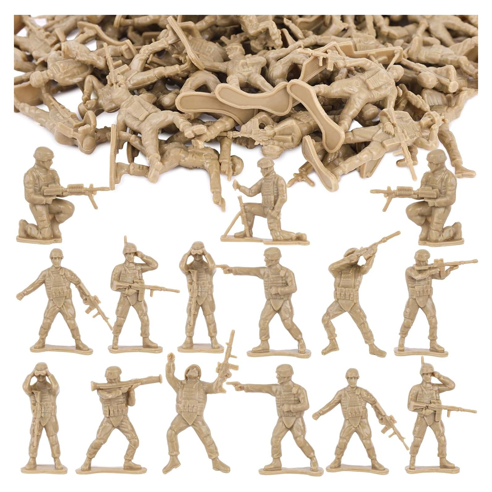 Juego de Soldados de Plástico 100PCS Nutrias Amarillo