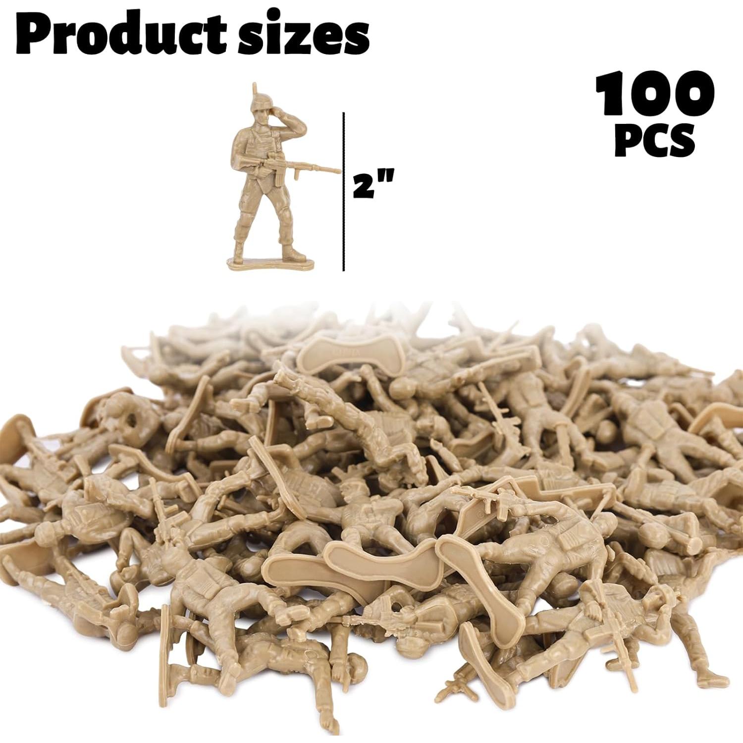 Juego de Soldados de Plástico 100PCS Nutrias Amarillo