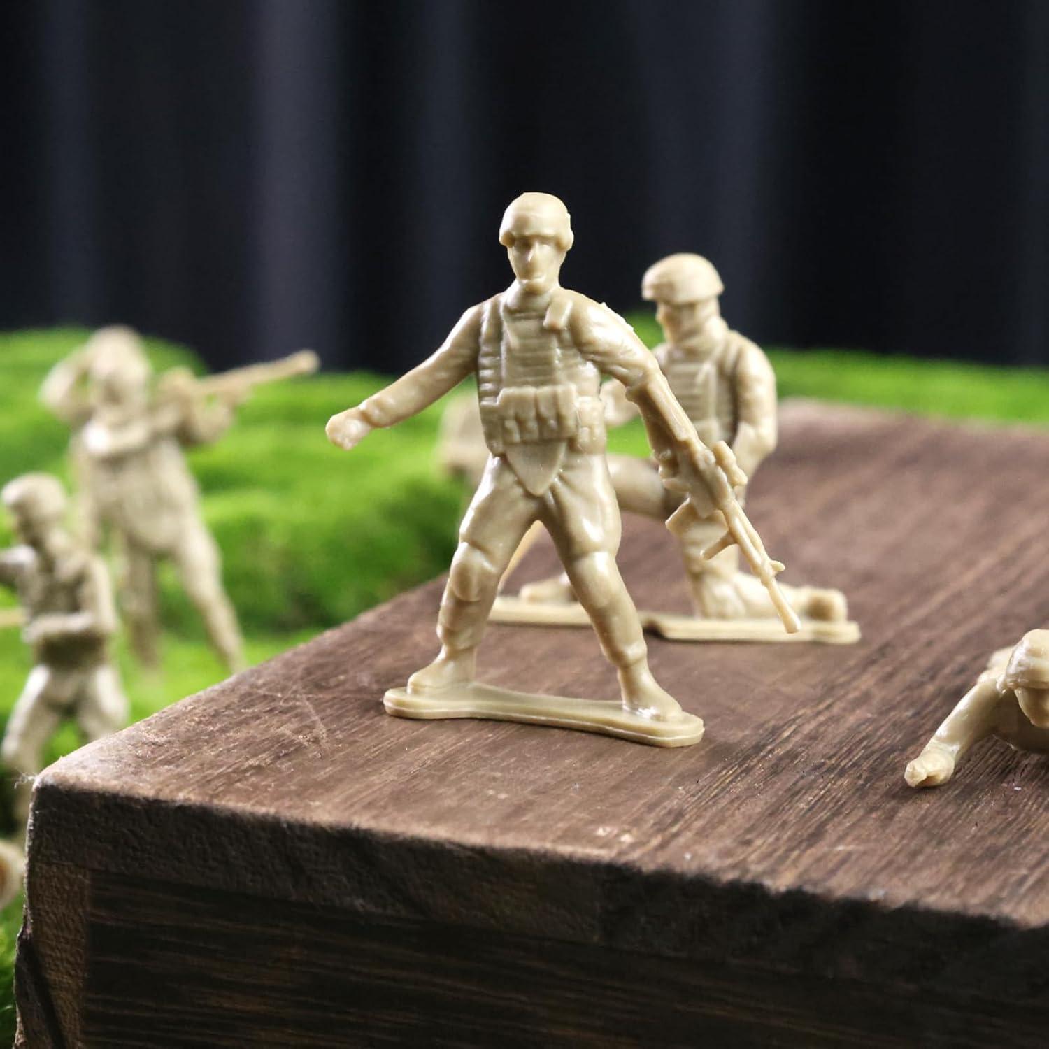 Juego de Soldados de Plástico 100PCS Nutrias Amarillo