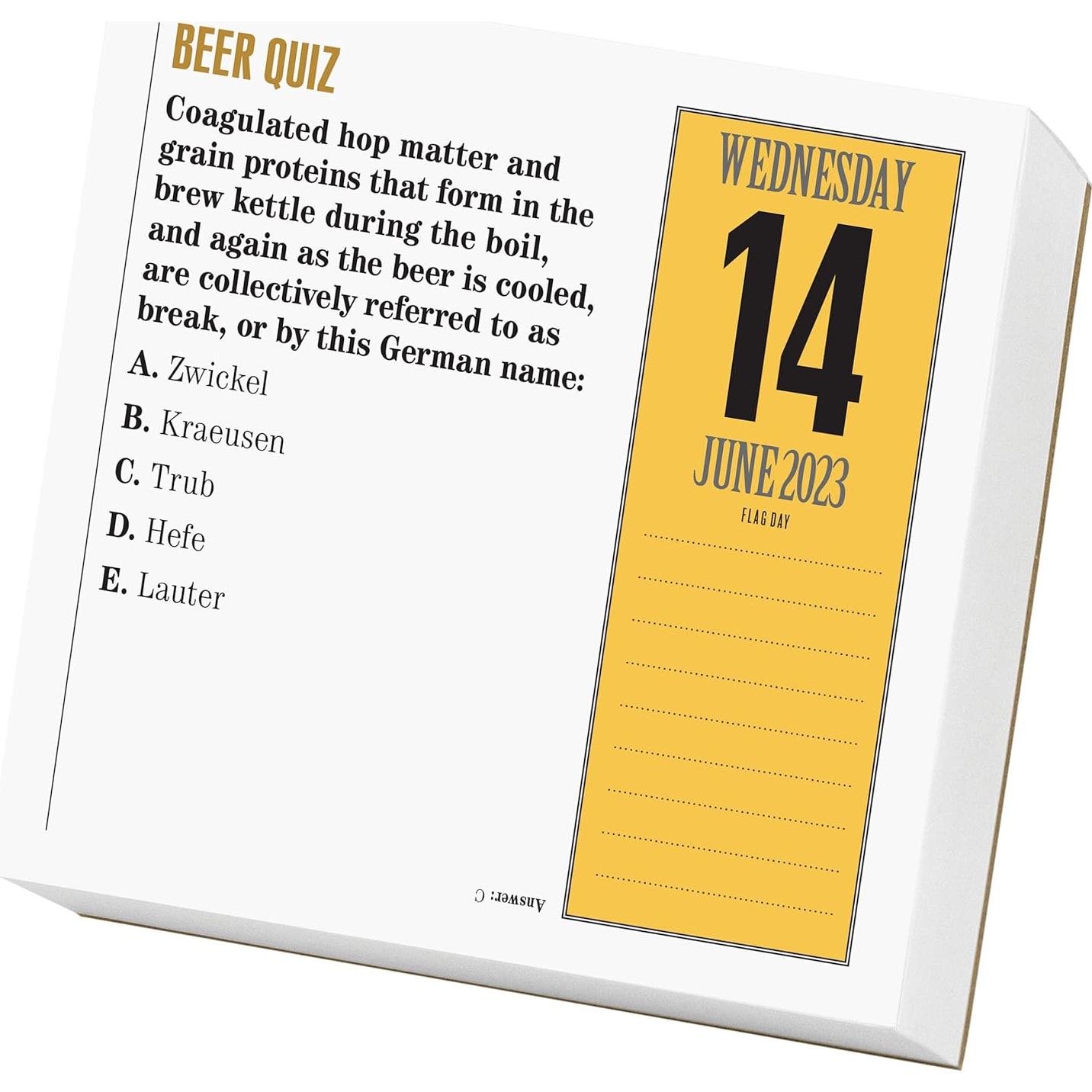 A Year of Good Beer Page-A-Day Calendar 2023: Craft Beers, Beer Quizzes, Trivia & More