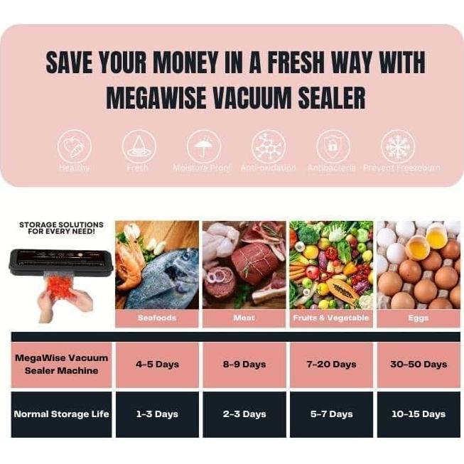 Sellador al Vacío MEGAWISE VS6621 Automático con Cortador