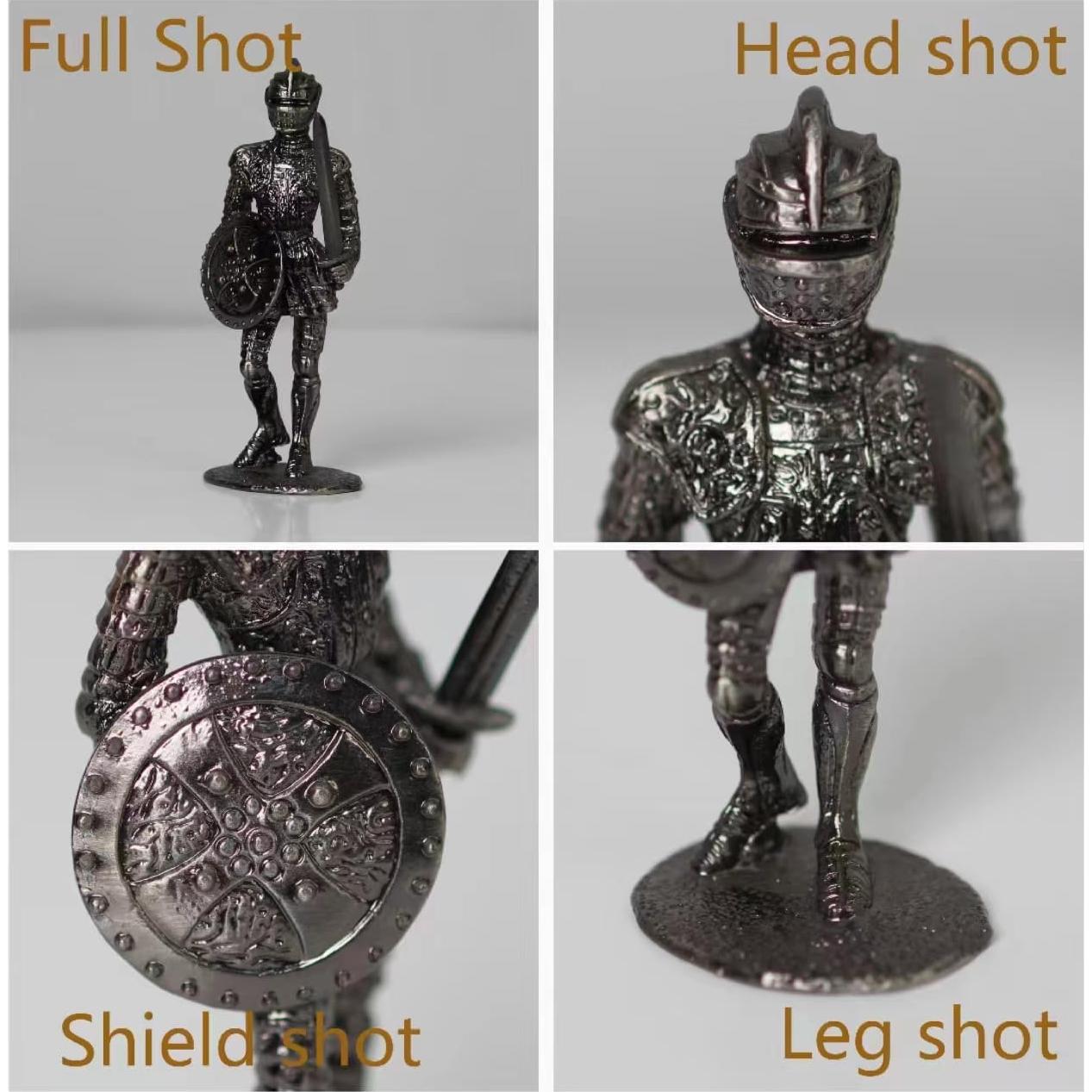 Estatua Caballero Medieval Metal 10,16 cm XinZhiRun