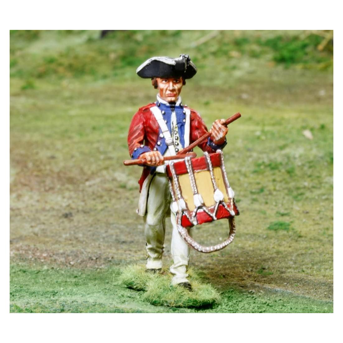 Figura de tamborilero Ejército Continental 54mm Collectors Showcase